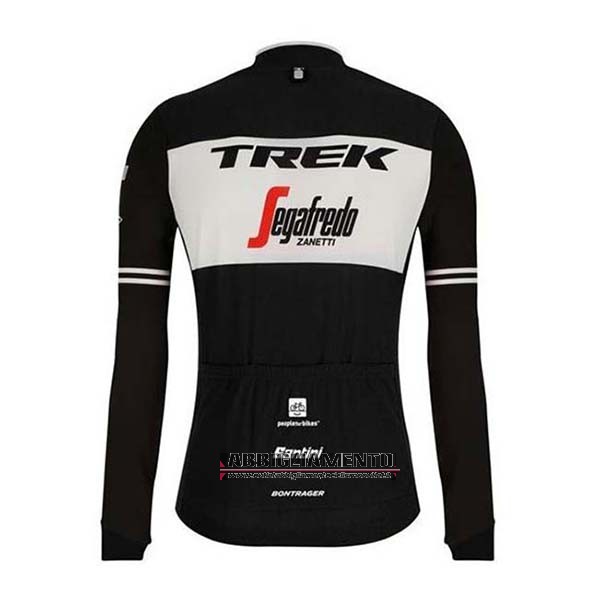 Abbigliamento Trek Segafredo 2020 Manica Lunga e Calzamaglia Con Bretelle Nero Bianco - Clicca l'immagine per chiudere